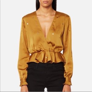 For Love and Lemons Olive Twinkle Top